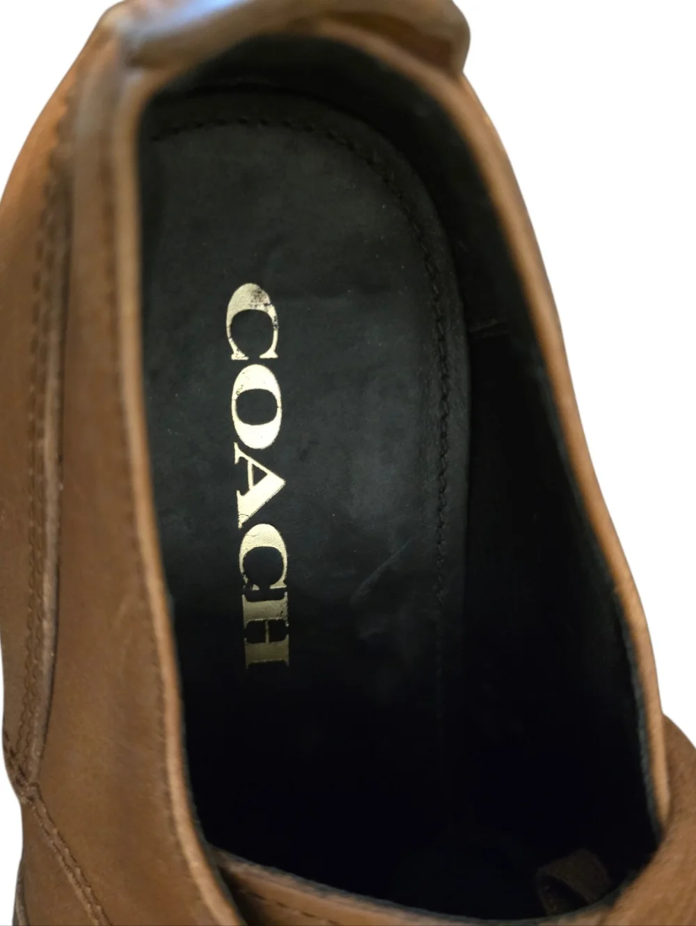 COACH Bleecker Wingtip Brogue Derby Shoes Brown Leather Lace-Up - Size 10D‎